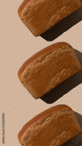 fresh plain bread. The concept of bakery products