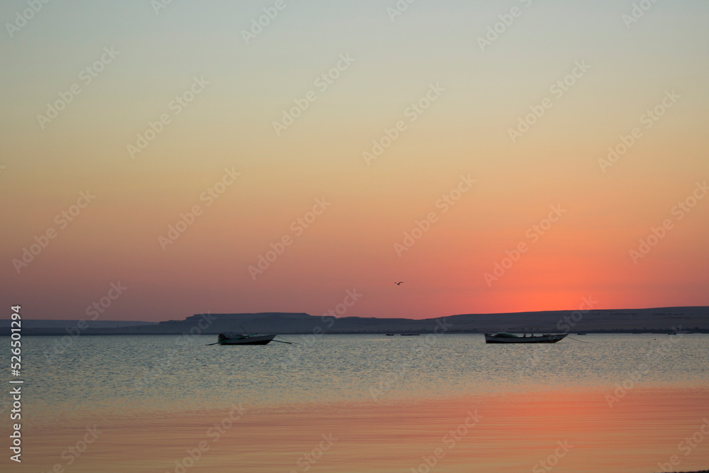 Fishing Boat The Magic Lake in Fayoum - Egypt