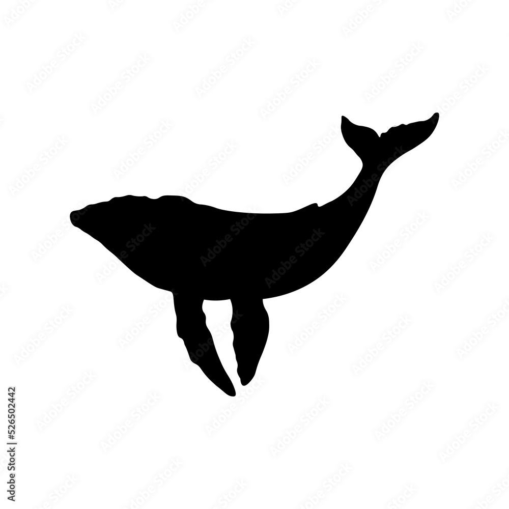 big ocean whale vector illustration big ocean whale vector illustration
