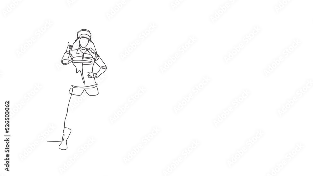 Animated self drawing of continuous line draw female firefighters stood wearing helmets and uniforms complete with a thumbs-up gesture to work to extinguish the fire. Full length single line animation Animated self drawing of continuous line draw female firefighters stood wearing helmets and uniforms complete with a thumbs-up gesture to work to extinguish the fire. Full length single line animation