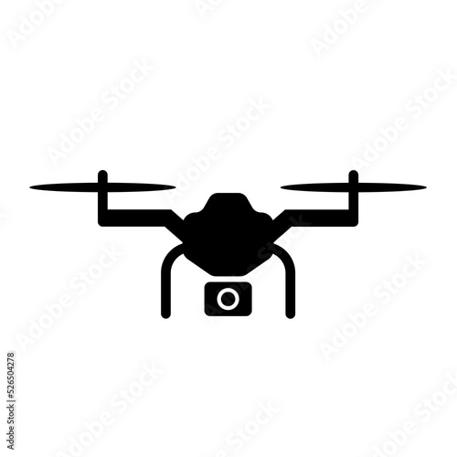 drone camera icon silhouette vector illustration 