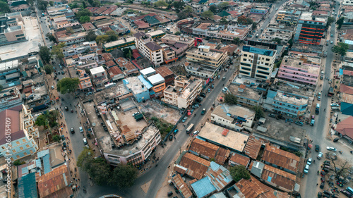 Aerial view of the Morogoro town in Tanzania