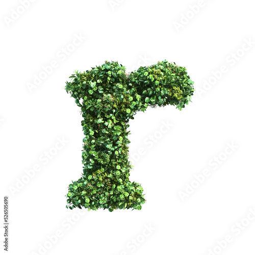 3d rendering of vertical garden alphabet 