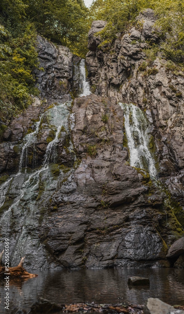 waterfall in the mountains