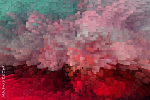 Abstract cube 3d extrude background,  illustration extruded.