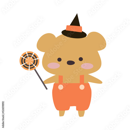 Cute Bear and Halloween Candy photo
