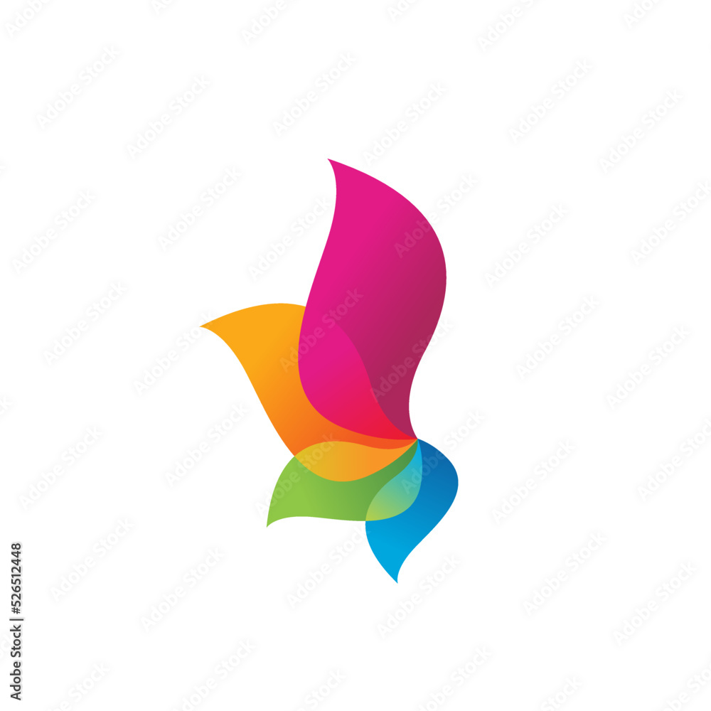 Colorful flower leaf look like grownup symbols Colorful flower leaf look like grownup symbols