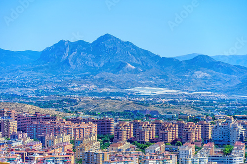 Alicante cityscape, aerial view in Spain