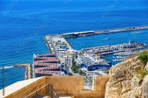 Aerial view of the Alicante marina, Spain