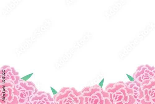 カーネーションのフレーム ベクター　eps png