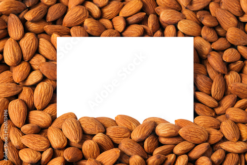 Copy space and Almond background. No clipping path.