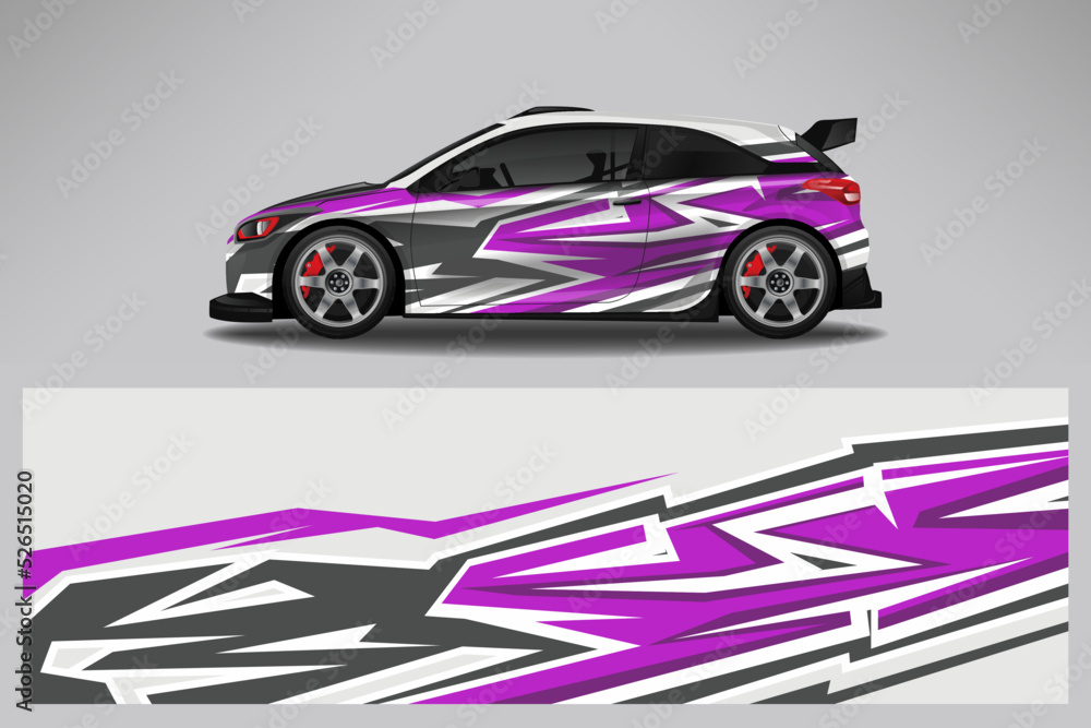 Car decal wrap livery design. Graphic abstract line racing background Vector design for vehicle, race car, rally, adventure livery camouflage. Car decal wrap livery design. Graphic abstract line racing background Vector design for vehicle, race car, rally, adventure livery camouflage.