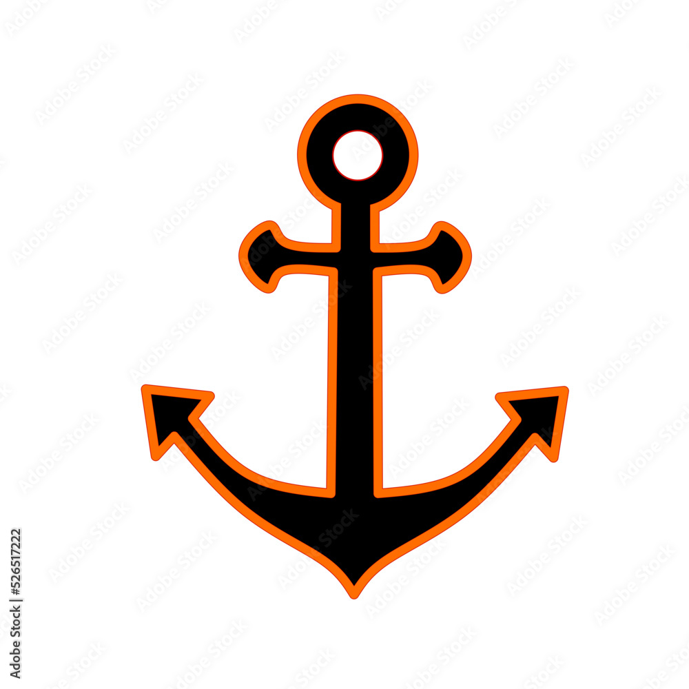 anchor icon vector with trendy design anchor icon vector with trendy design