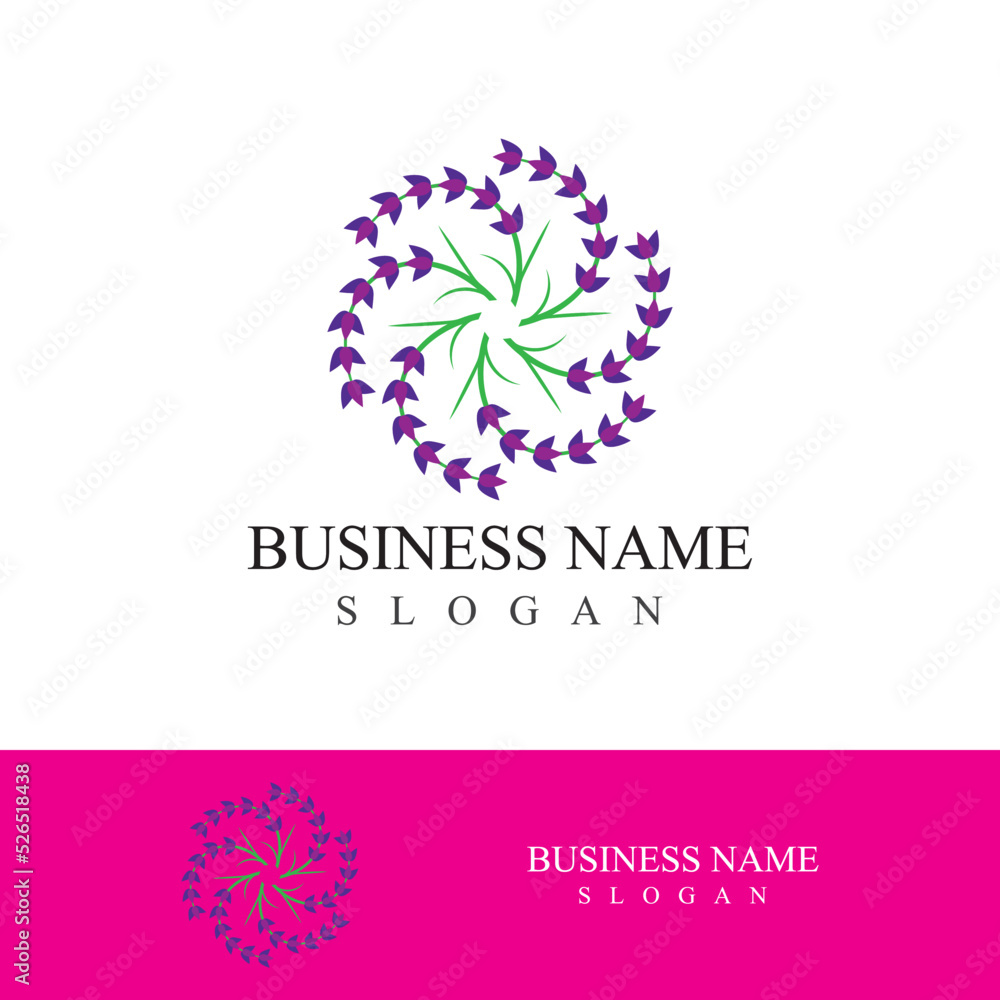 Fresh lavender flower logo vector Fresh lavender flower logo vector