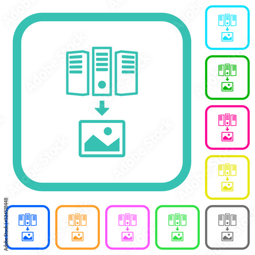 Download image from server outline vivid colored flat icons photo