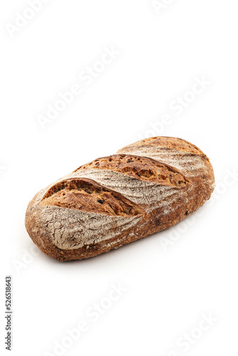 
artisan bread isolated on white background