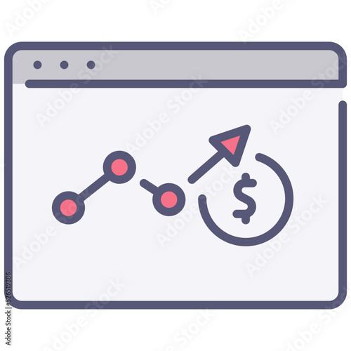 website stocks and shares icon