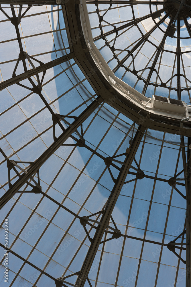 detail of a palm house dome