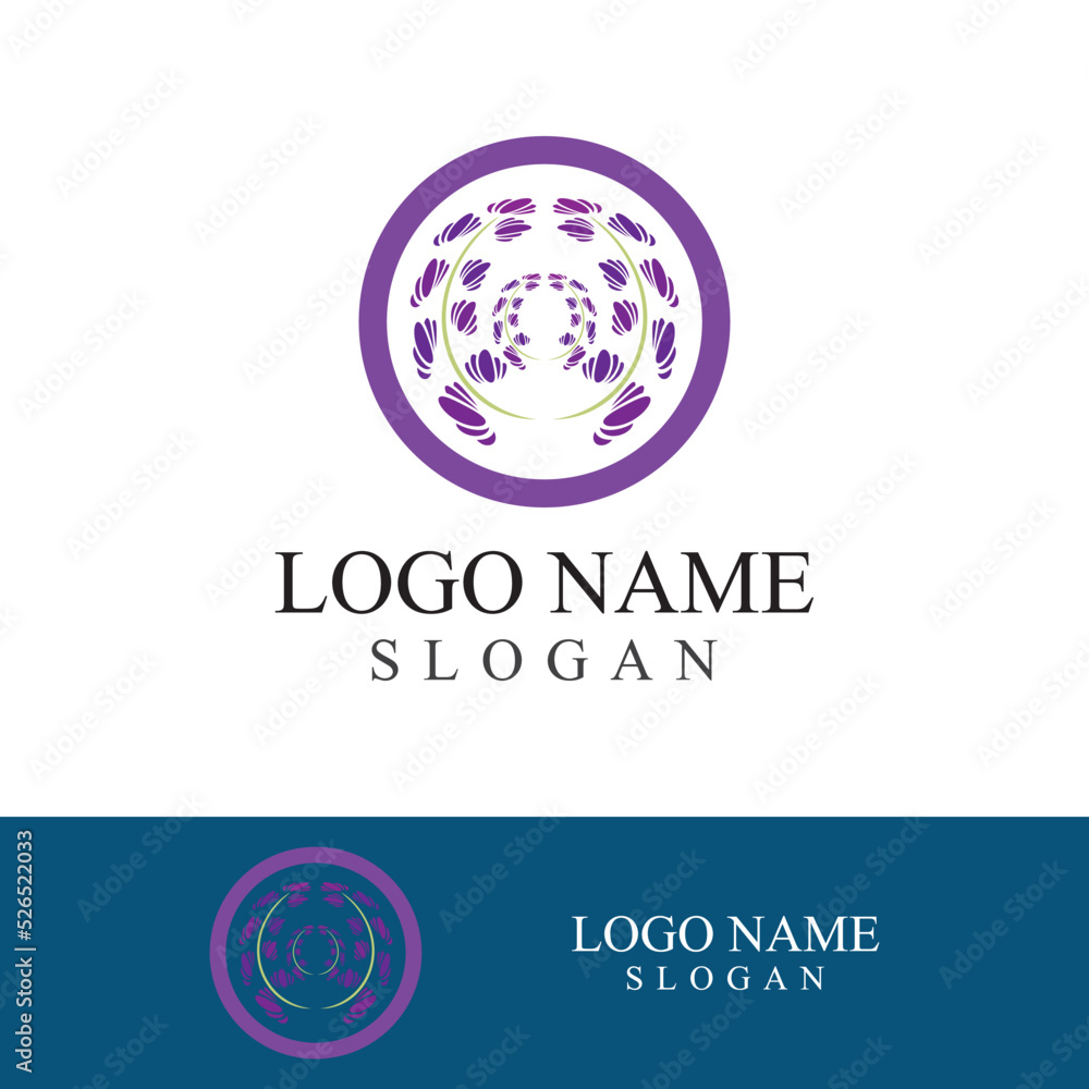 Fresh lavender flower logo vector Fresh lavender flower logo vector