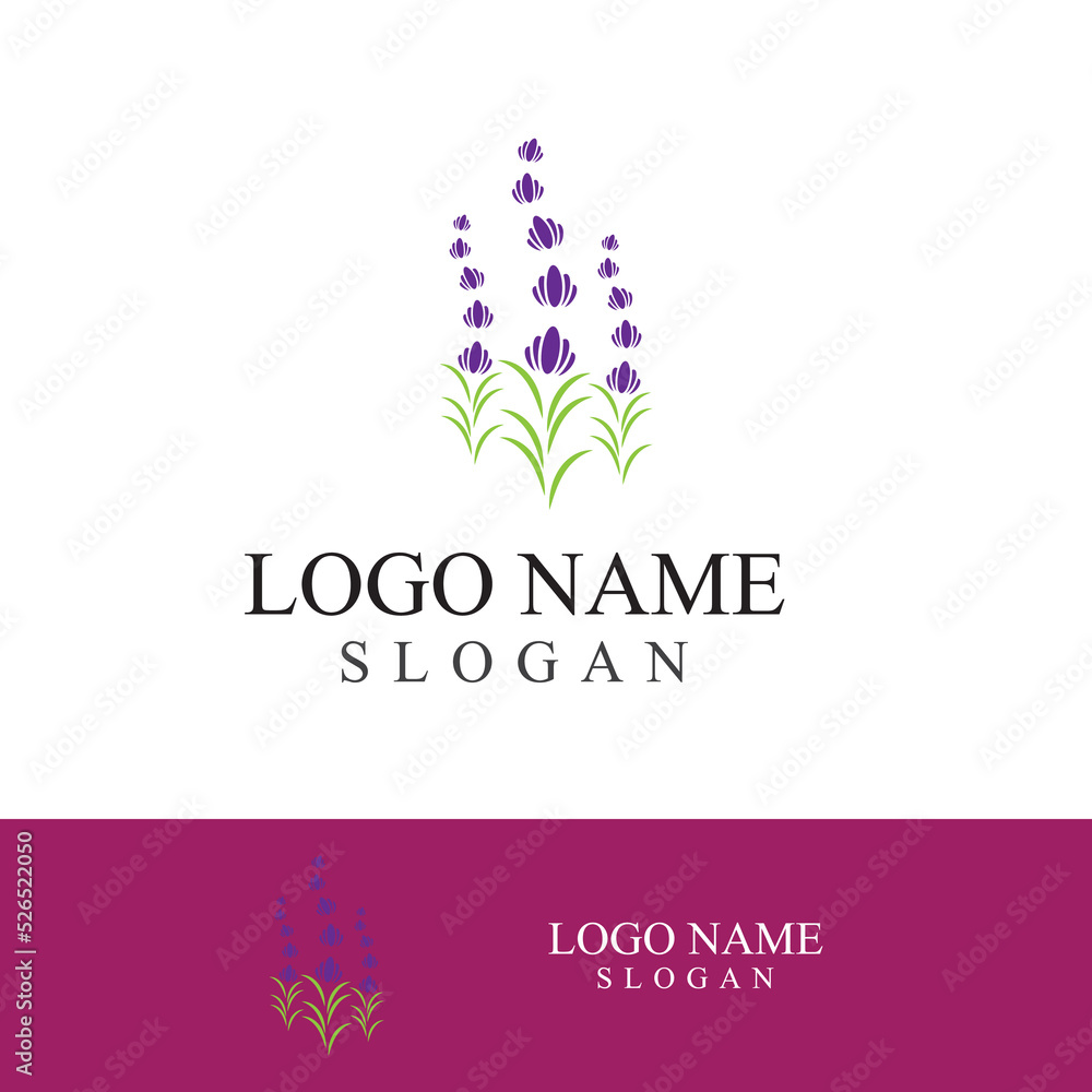 Fresh lavender flower logo vector Fresh lavender flower logo vector