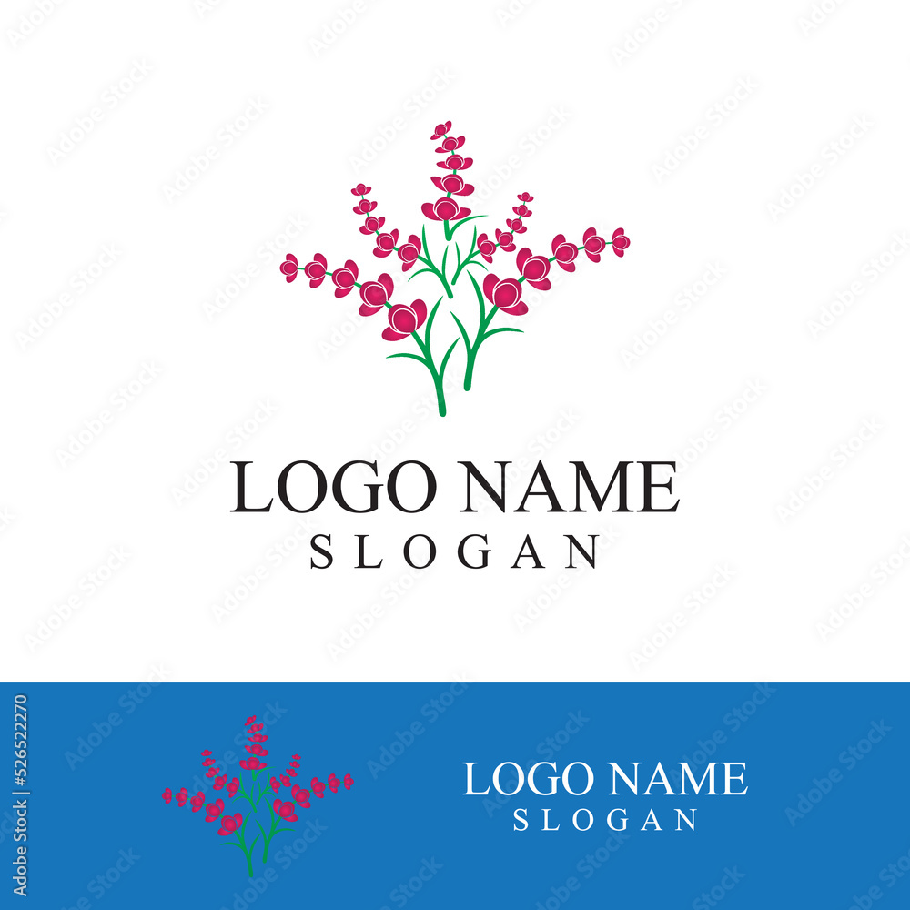 Fresh lavender flower logo vector Fresh lavender flower logo vector