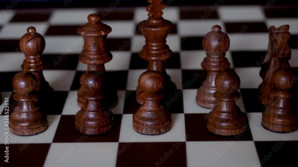 chess pieces on the board chess pieces on the board