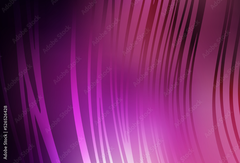 Dark Purple, Pink vector texture with curved lines. Dark Purple, Pink vector texture with curved lines.
