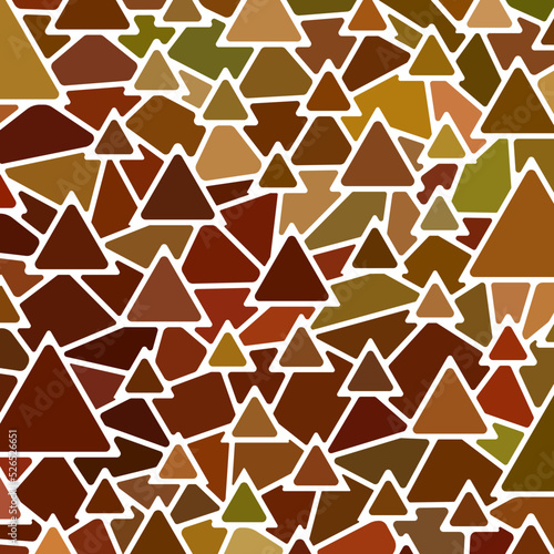 abstract vector stained-glass mosaic background - orange and brown triangles
