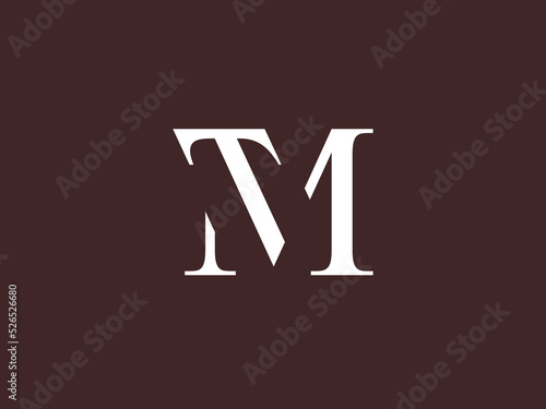 MT or TM logo with classic modern style for personal brand, wedding monogram, etc.