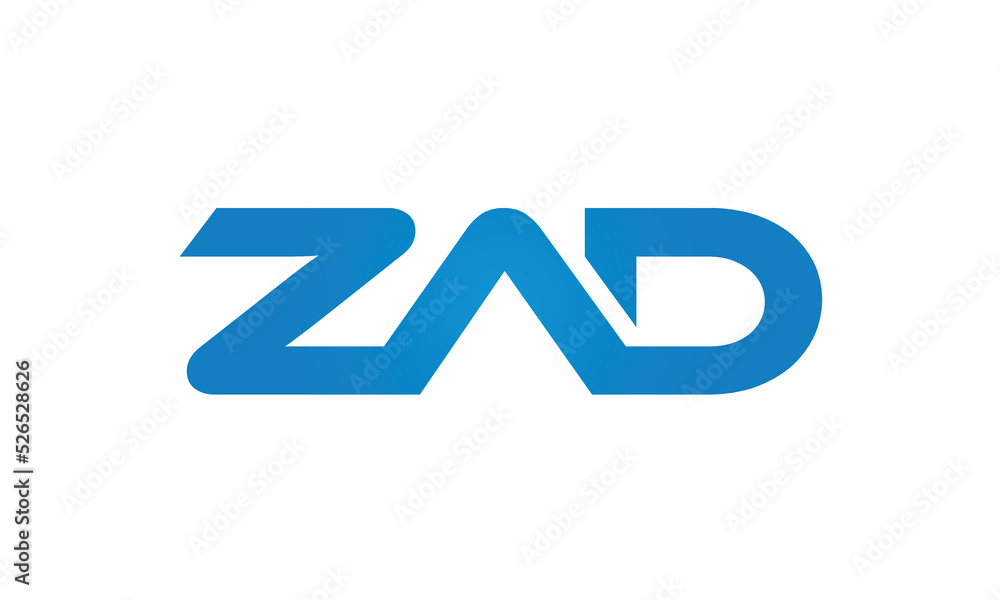 initial letters ZAD linked creative modern monogram lettermark logo design, connected letters typography logo icon vector illustration initial letters ZAD linked creative modern monogram lettermark logo design, connected letters typography logo icon vector illustration