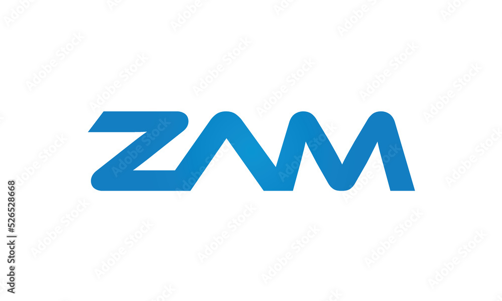 initial letters ZAM linked creative modern monogram lettermark logo design, connected letters typography logo icon vector illustration initial letters ZAM linked creative modern monogram lettermark logo design, connected letters typography logo icon vector illustration