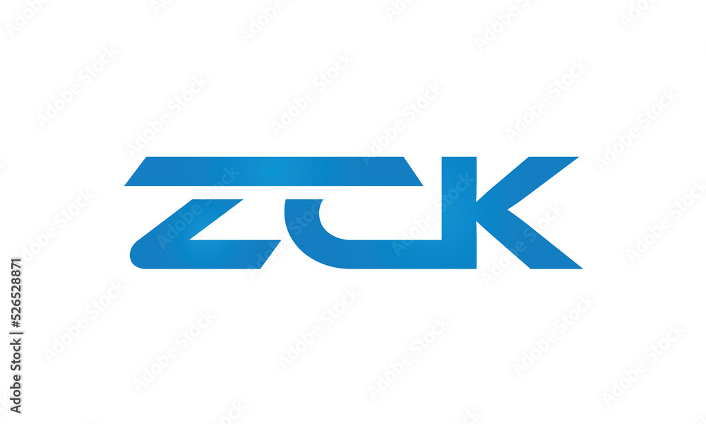 initial letters ZCK linked creative modern monogram lettermark logo design, connected letters typography logo icon vector illustration initial letters ZCK linked creative modern monogram lettermark logo design, connected letters typography logo icon vector illustration