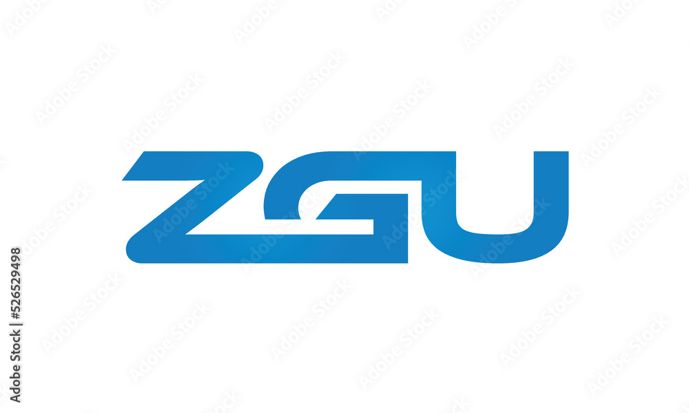 initial letters ZGU linked creative modern monogram lettermark logo design, connected letters typography logo icon vector illustration initial letters ZGU linked creative modern monogram lettermark logo design, connected letters typography logo icon vector illustration