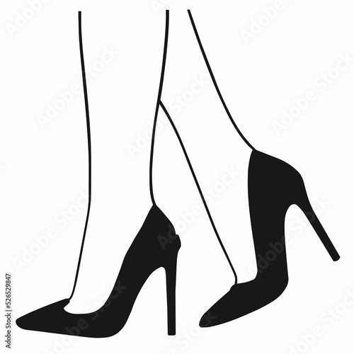 Vector Illustration of legs in high heels