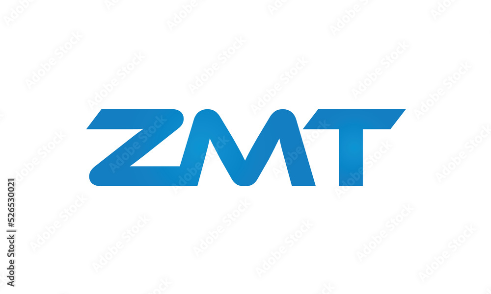 initial letters ZMT linked creative modern monogram lettermark logo design, connected letters typography logo icon vector illustration initial letters ZMT linked creative modern monogram lettermark logo design, connected letters typography logo icon vector illustration