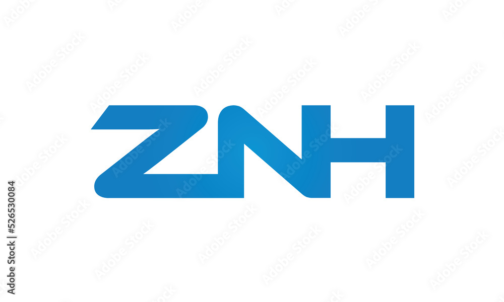 initial letters ZNH linked creative modern monogram lettermark logo design, connected letters typography logo icon vector illustration initial letters ZNH linked creative modern monogram lettermark logo design, connected letters typography logo icon vector illustration