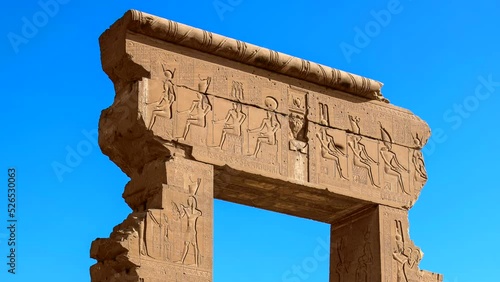 The ancient gate of the temple Dendera, Luxor, Egypt