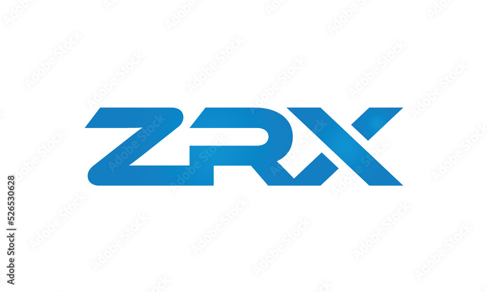 initial letters ZRX linked creative modern monogram lettermark logo design, connected letters typography logo icon vector illustration initial letters ZRX linked creative modern monogram lettermark logo design, connected letters typography logo icon vector illustration