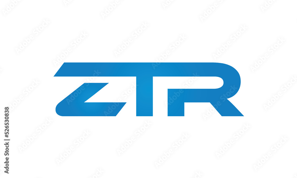 initial letters ZTR linked creative modern monogram lettermark logo design, connected letters typography logo icon vector illustration initial letters ZTR linked creative modern monogram lettermark logo design, connected letters typography logo icon vector illustration