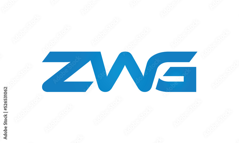 initial letters ZWG linked creative modern monogram lettermark logo design, connected letters typography logo icon vector illustration initial letters ZWG linked creative modern monogram lettermark logo design, connected letters typography logo icon vector illustration