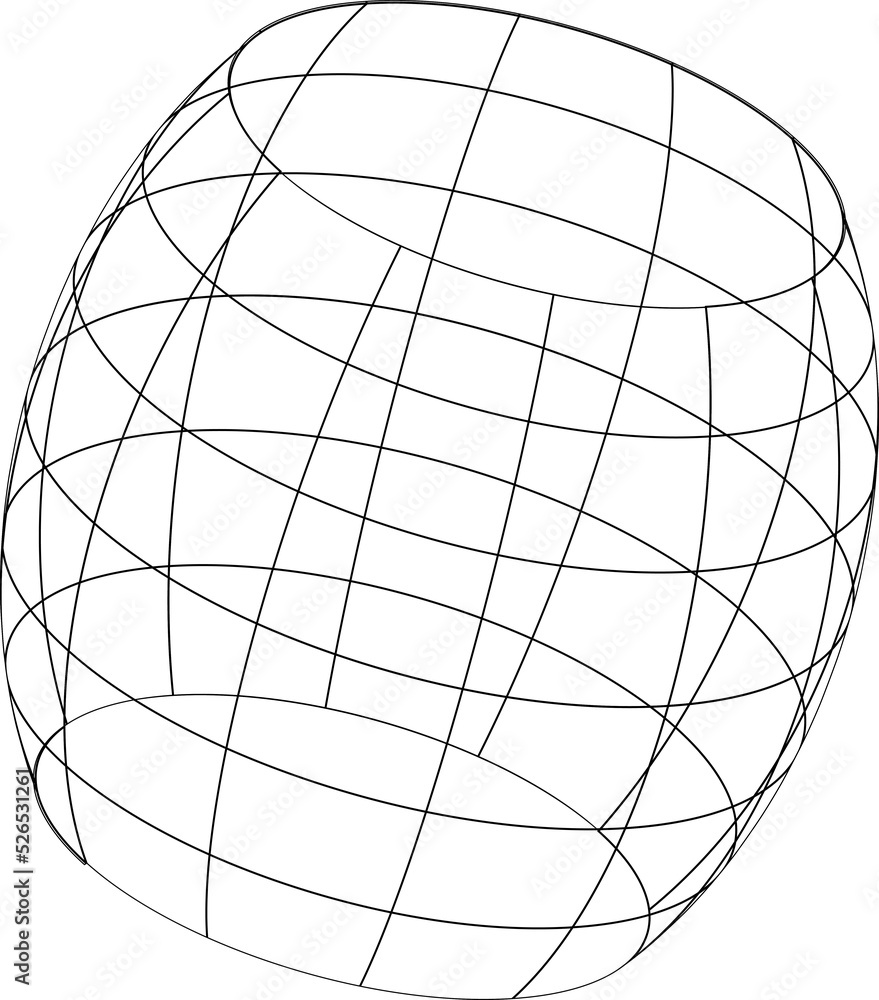 abstract 3D thin line wireframe for futuristic design element abstract 3D thin line wireframe for futuristic design element
