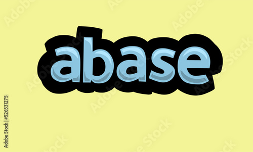 ABASE writing vector design on a yellow background