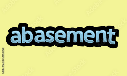 ABASEMENT writing vector design on a yellow background