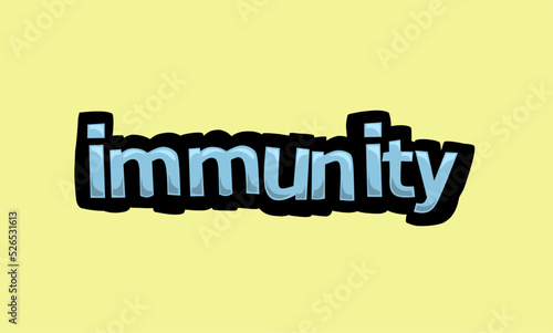 IMMUNITY writing vector design on a yellow background