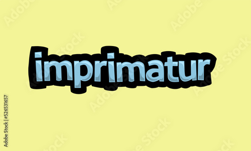 IMPRIMATUR writing vector design on a yellow background
