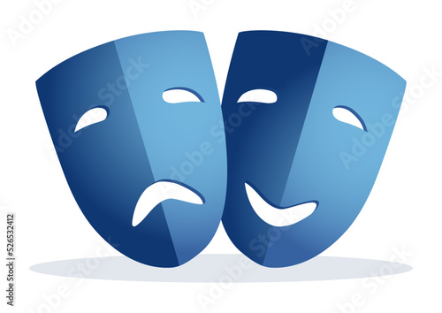 Sad and happy face mask