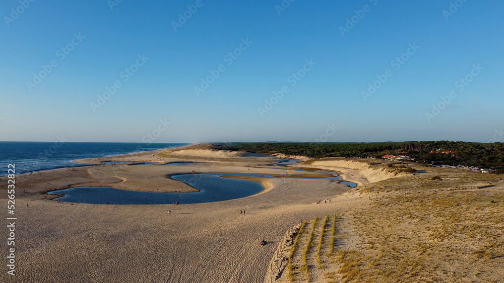Moliets beach aerial view in Landes, France 1
