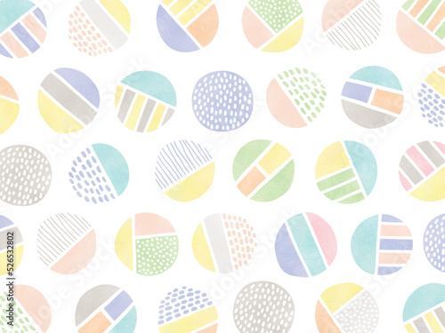 手書きの水玉背景