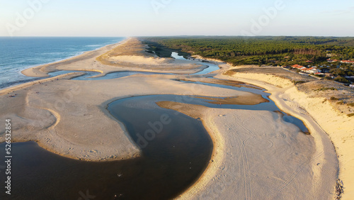 Moliets beach aerial view in Landes, France 8 photo