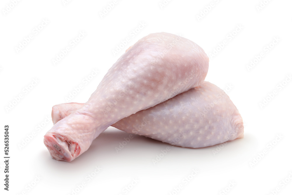 Chicken legs isolated on white. Chicken legs isolated on white.